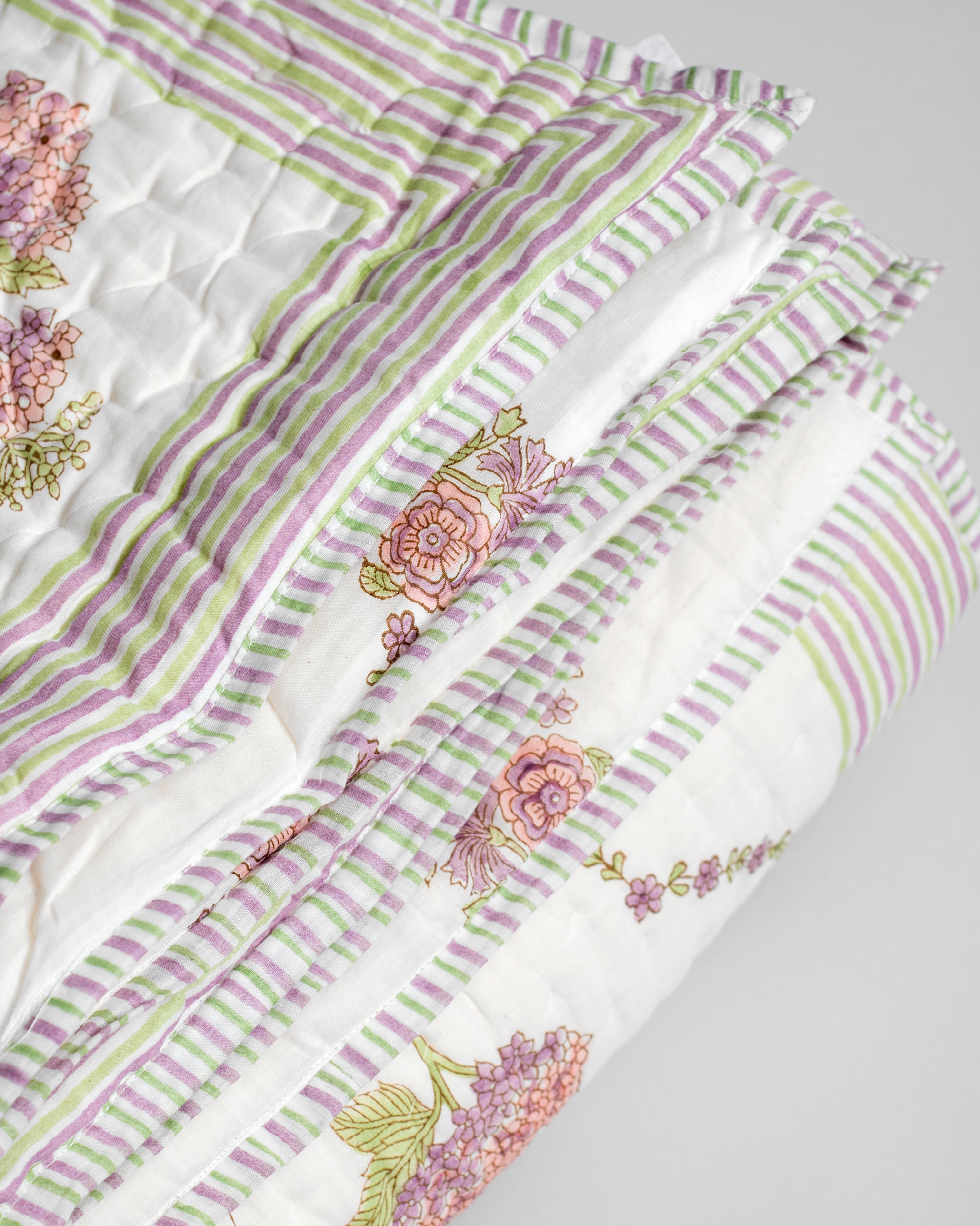 Whispering Hydrangea Pastel Pink Quilt