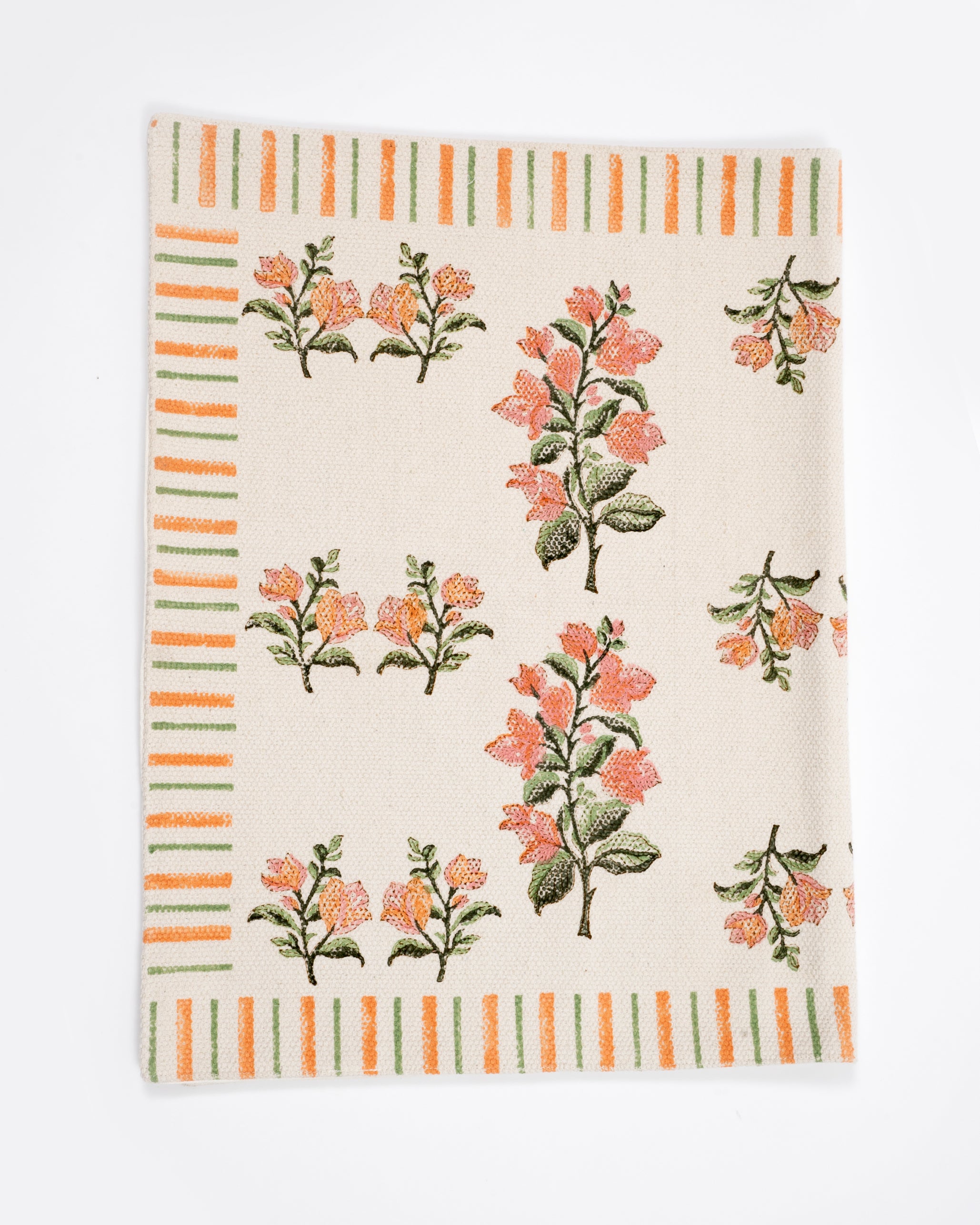 Bougainvillea Blooms Peach Hand Woven Rug - Small