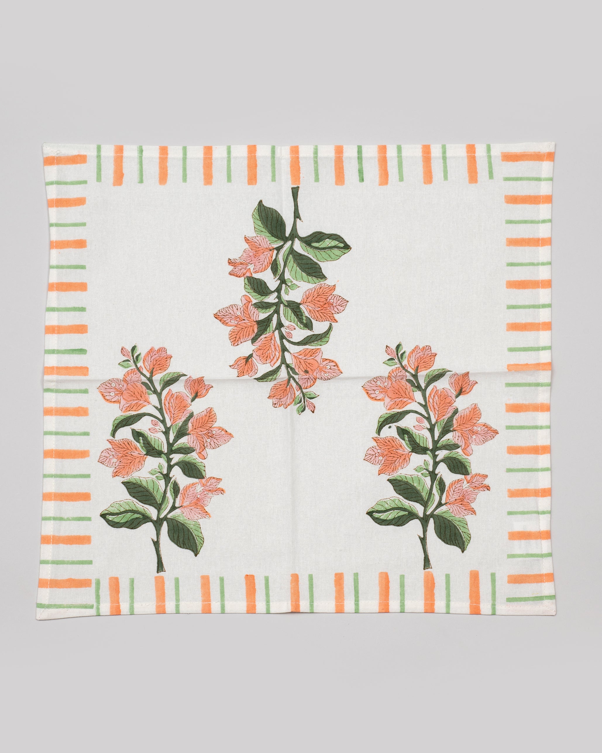 Bougainvillea Blooms Peach Table Mat & Napkin - Set of 6