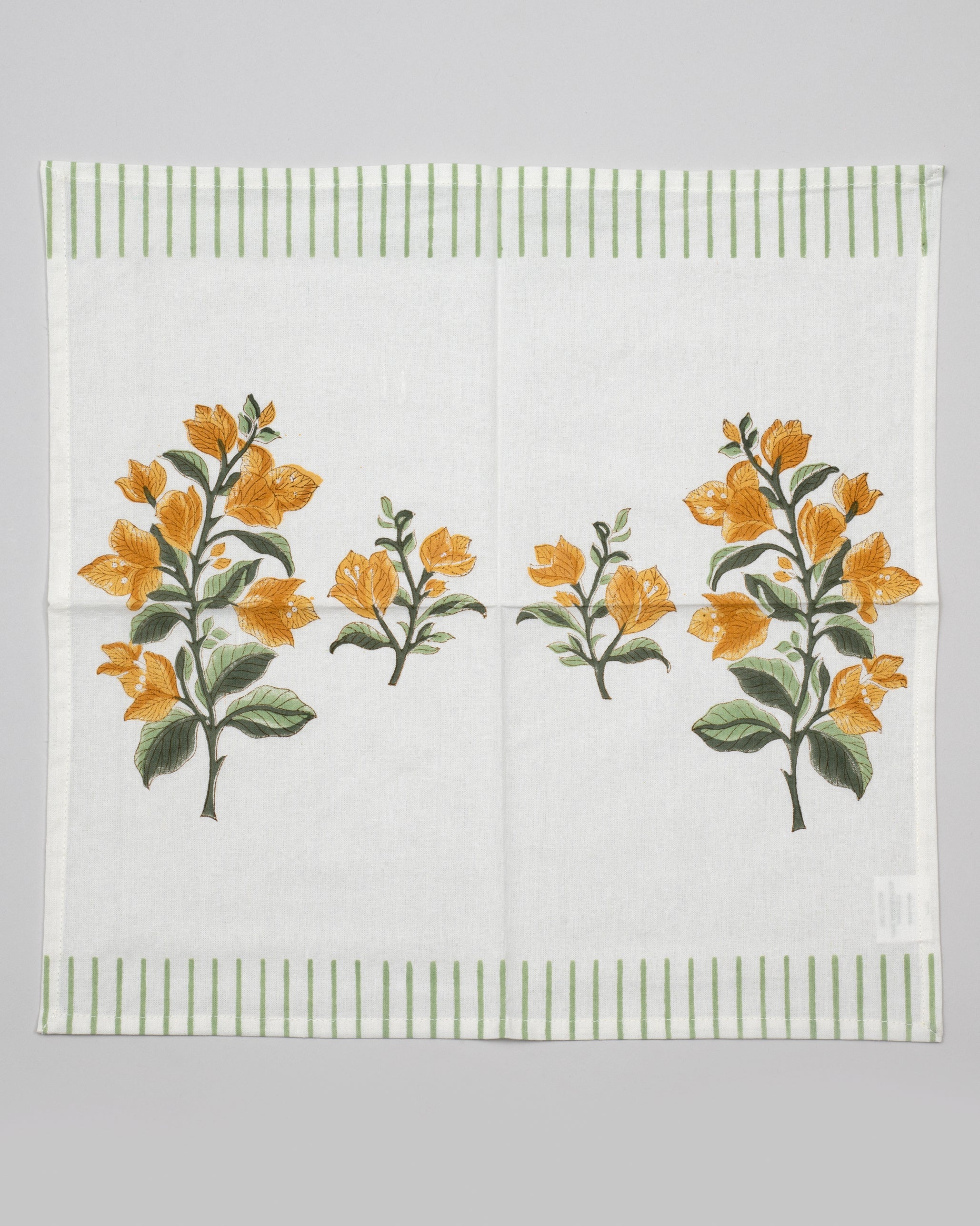 Bougainvillea Blooms Yellow Table Mat & Napkin - Set of 6