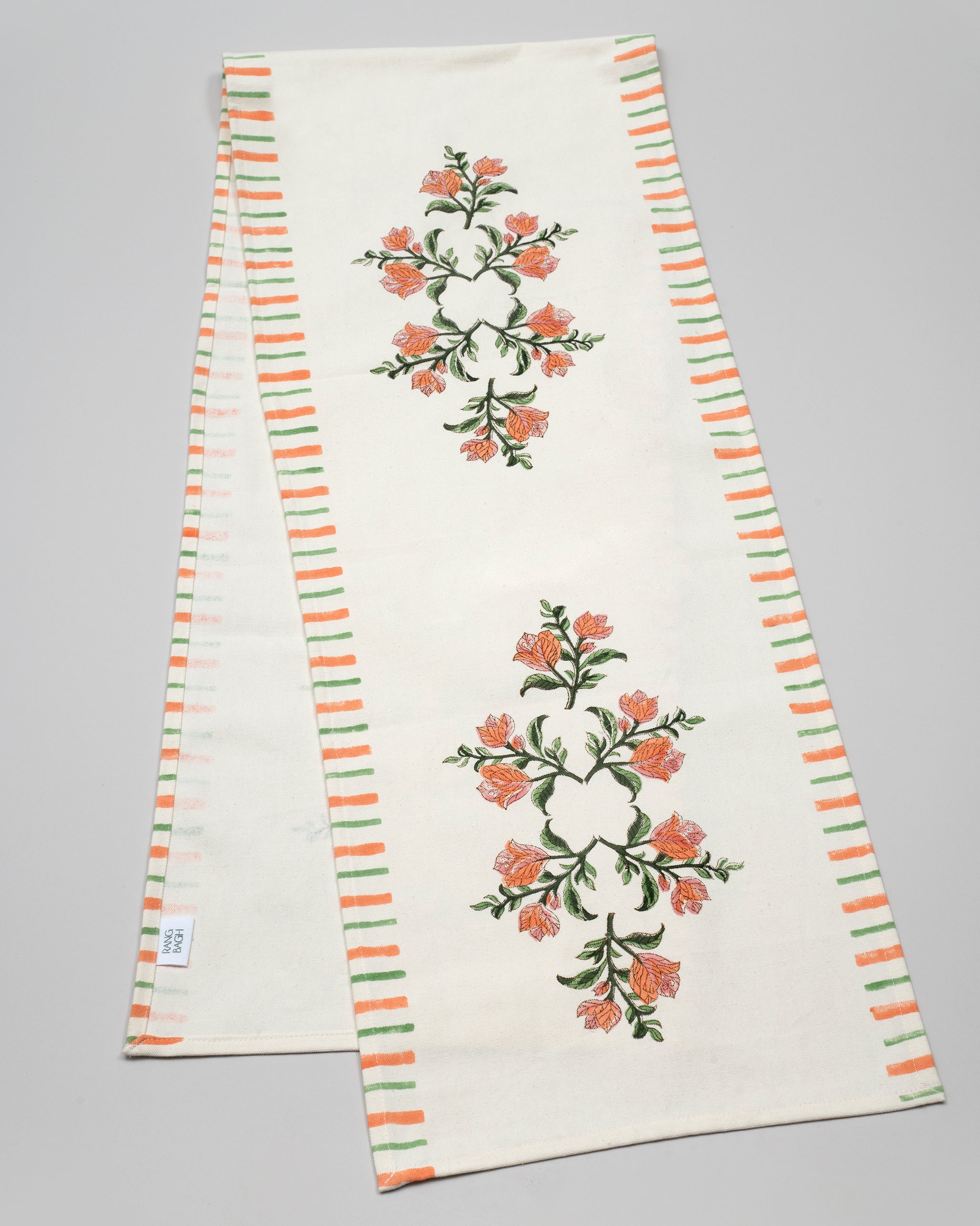 Bougainvillea Blooms Peach Table Runner