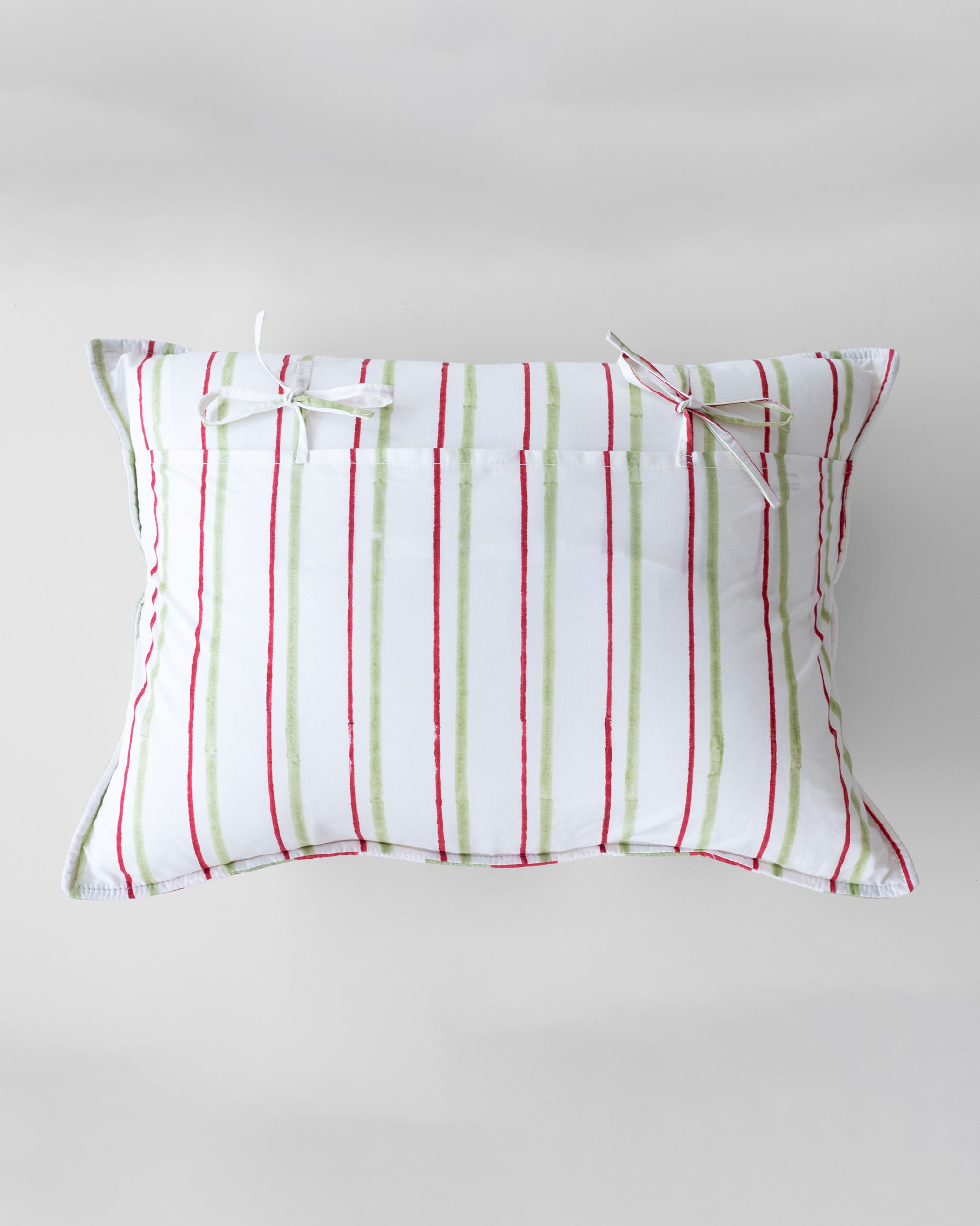 Bageecha Stripes Stipple Quilted Rectangle Cushion Cover