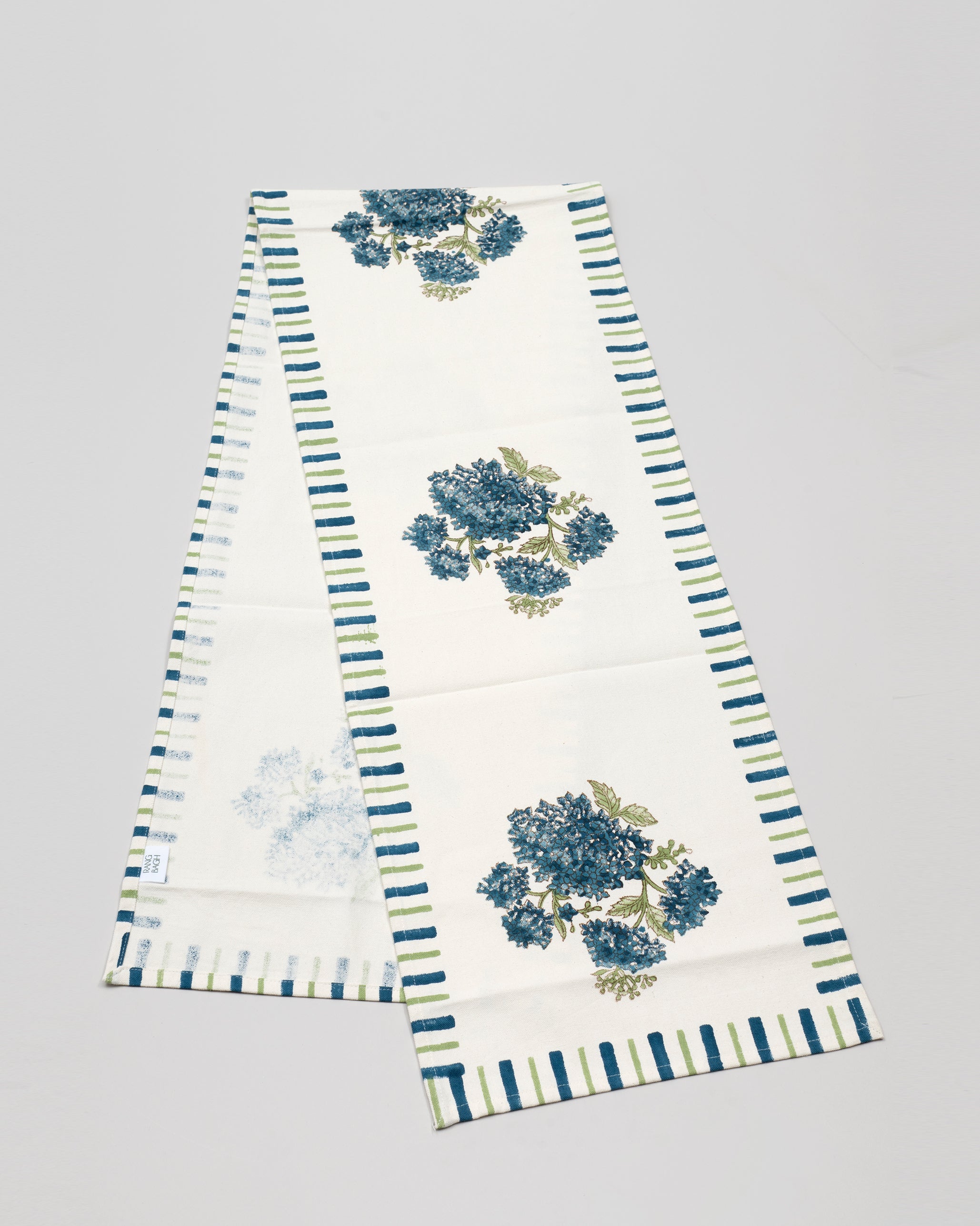 Whispering Hydrangea Blue Table Runner