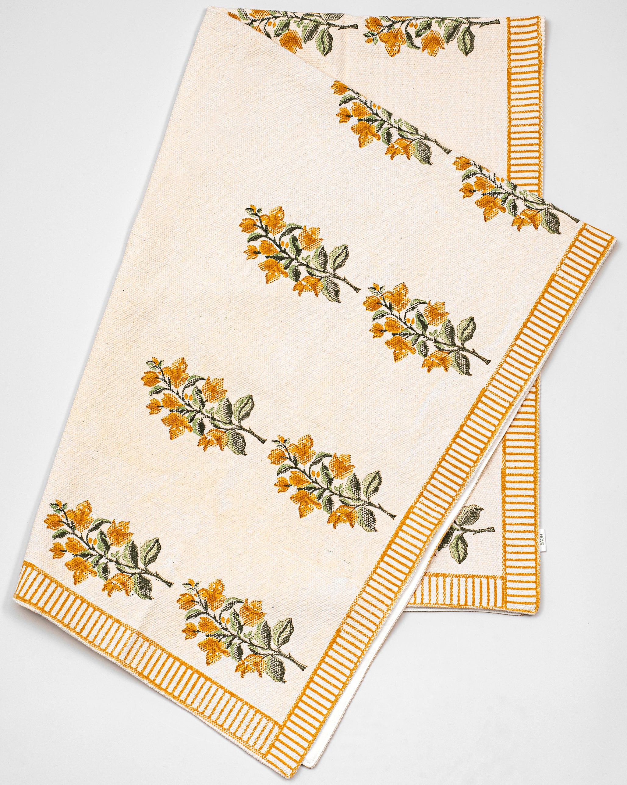 Bougainvillea Blooms Yellow Hand Woven Rug - Big