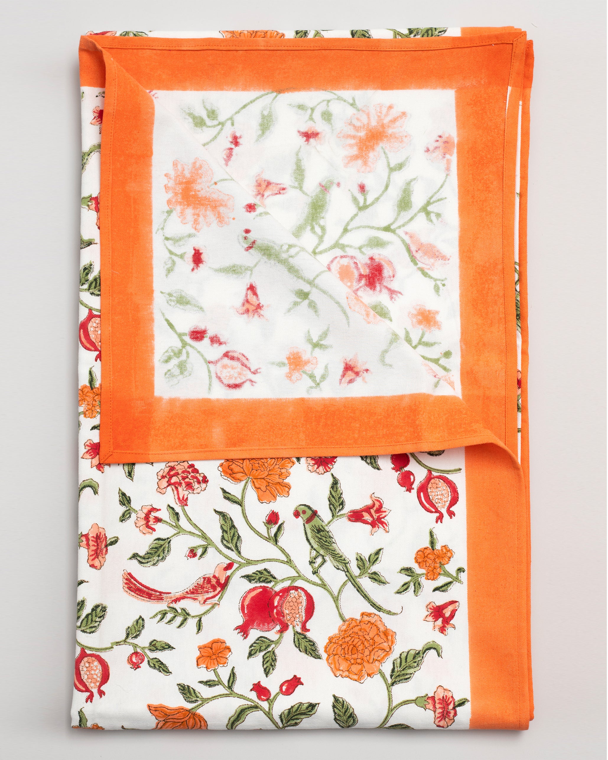 Orange Jaal Table Cloth